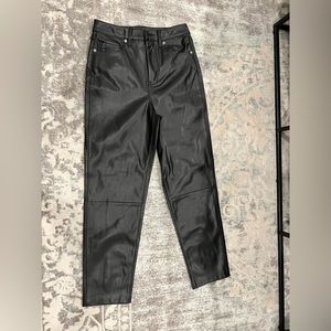 Black leather pants. Size 27. Great condition!!